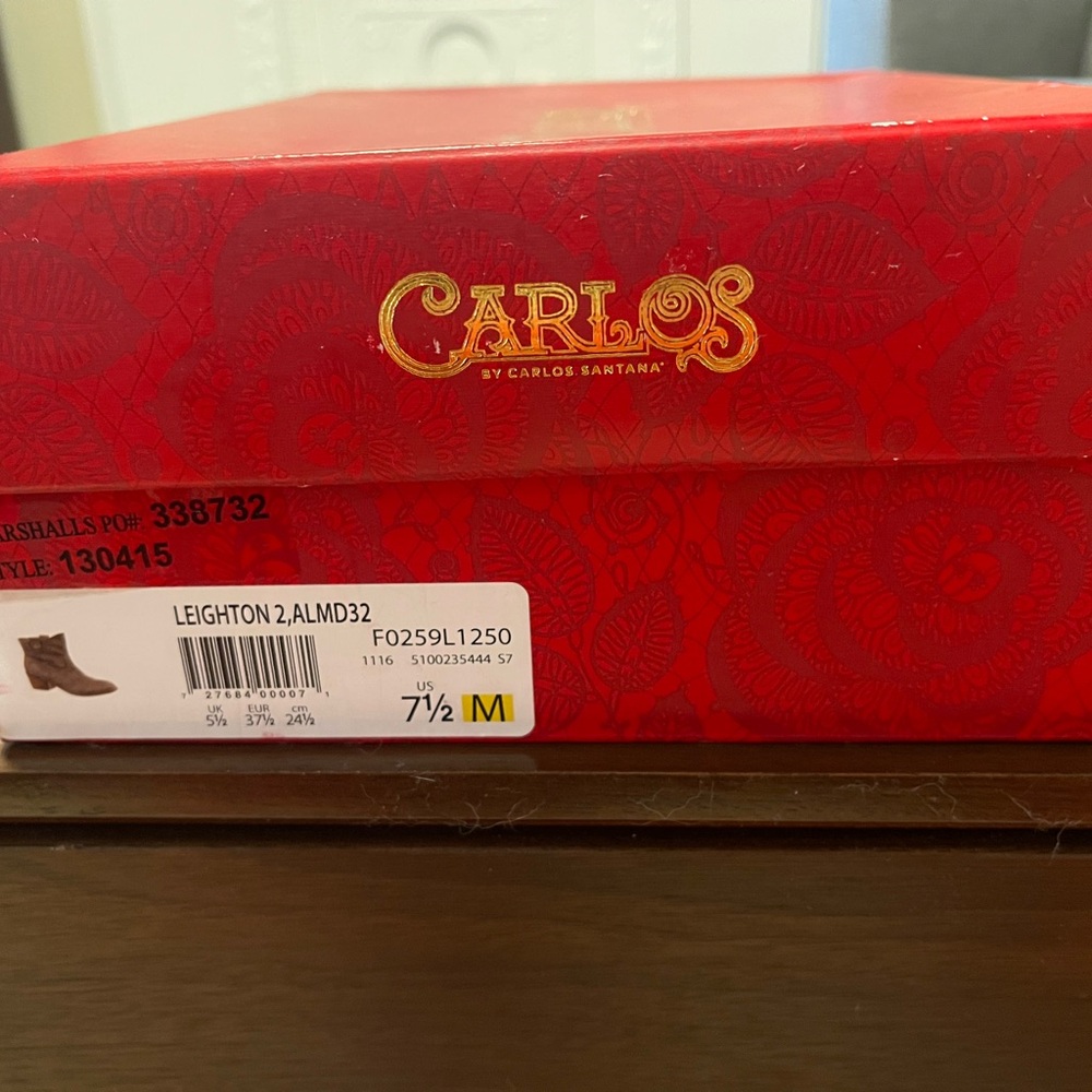 Carlos Santana Leighton Taupe Suede Ankle Booties - Picture 7 of 7